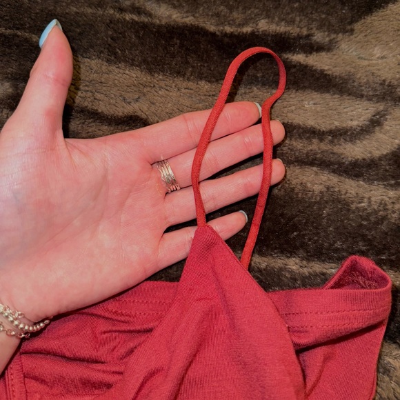 PS Basics by Pacsun Longline Easy Cropped Red Cami Top - Picture 7 of 7